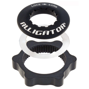 ALLIGATOR Adattatore Centerlock per dischi freno 6 fori, anodizzato nero