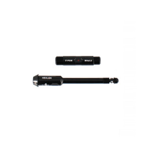 HEXLOX  Perno passante in alluminio 7075, universale12mm posteriore nero, lunghezza 150-205mm e filettatura M12mm x 1mm, M12mm x 1.5mm, M12mm x 1.75mm