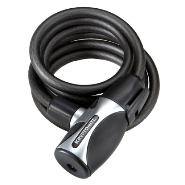 KRYPTONITE Lucchetto a spirale KryptoFlex; diametro 10mm; lunghezza 180cm; 2 chiavi incluse.